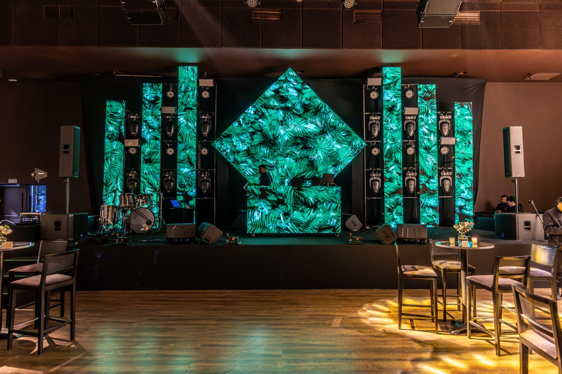 Premium modular LED wall installation in a live event environment